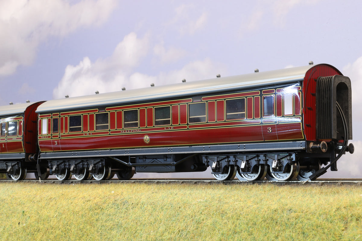 Darstaed Coarse Scale O Set of 3 LMS Period I Coaches Crimson Lake &#39;Set C&#39;