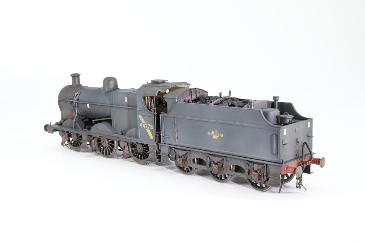 Finescale O Gauge (ex-LIMA) ex-LMS Class 4F No. 44278 BR Black Late Crest with Tender Back Cab Pro-Weathered