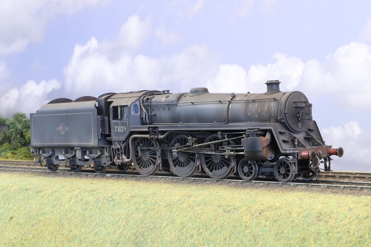 55H Models BR Standard Class 5 No. 73129 BR Black (Late Crest) Caprotti Valve Gear Pro-Weathered