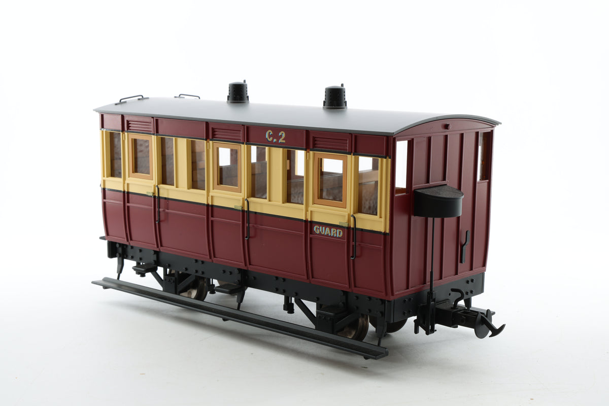 BMS/Accucraft 16mm Scale (45mm Gauge) Isle of Man 4 Wheel Coach 3rd/Guard R19-11 #C2