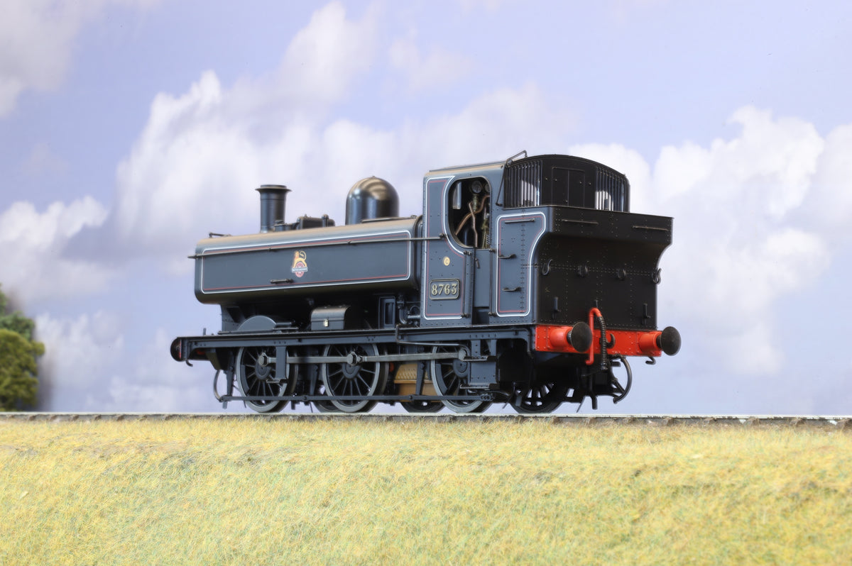 Dapol Finescale O Gauge Class 57xx Pannier Tank No.8763, BR Lined Black Early Crest