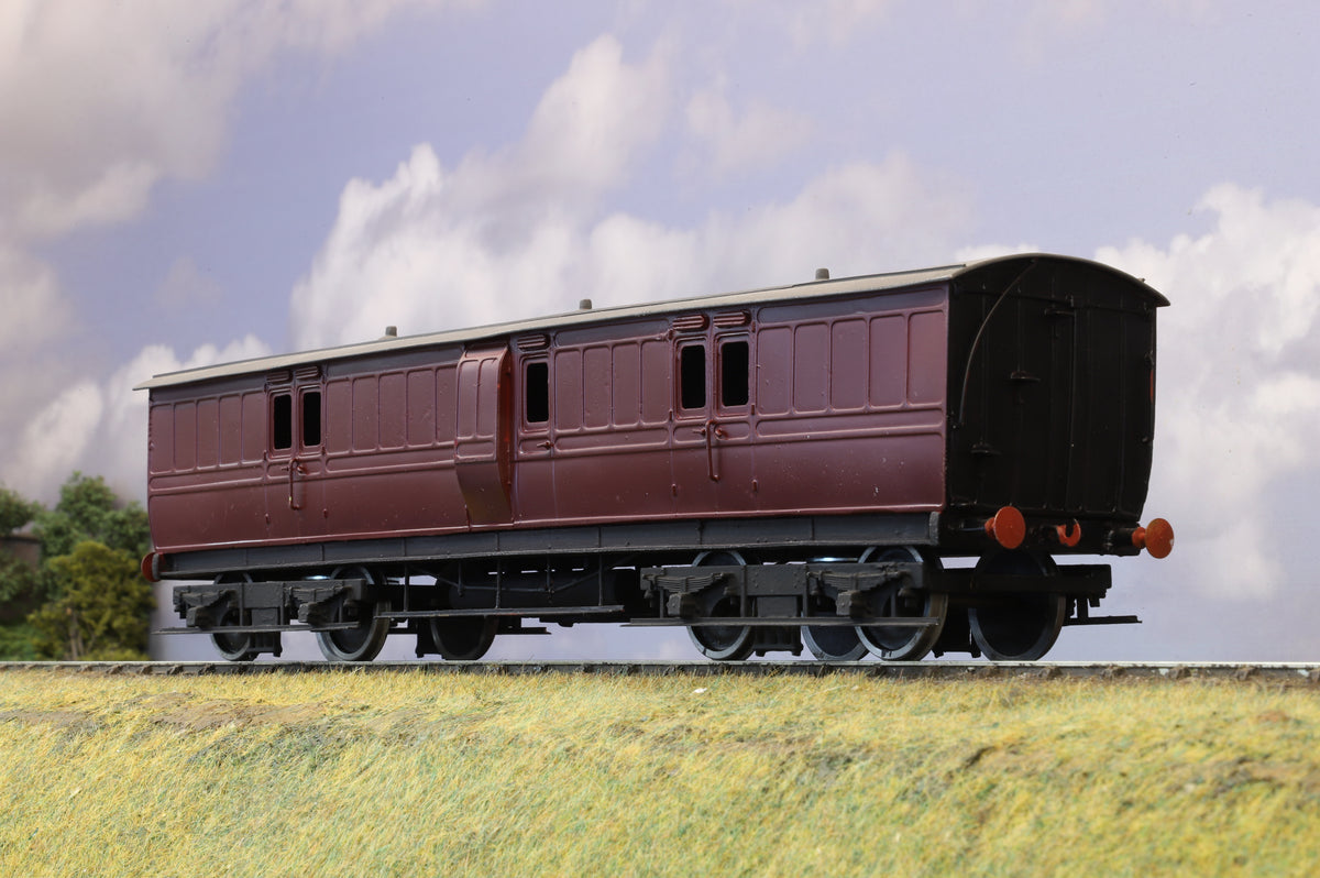WORKSHOP Kit-built Finescale O Gauge GWR 'Ocean Mails' Full Brake, GWR Maroon/Undecorated Undercoat