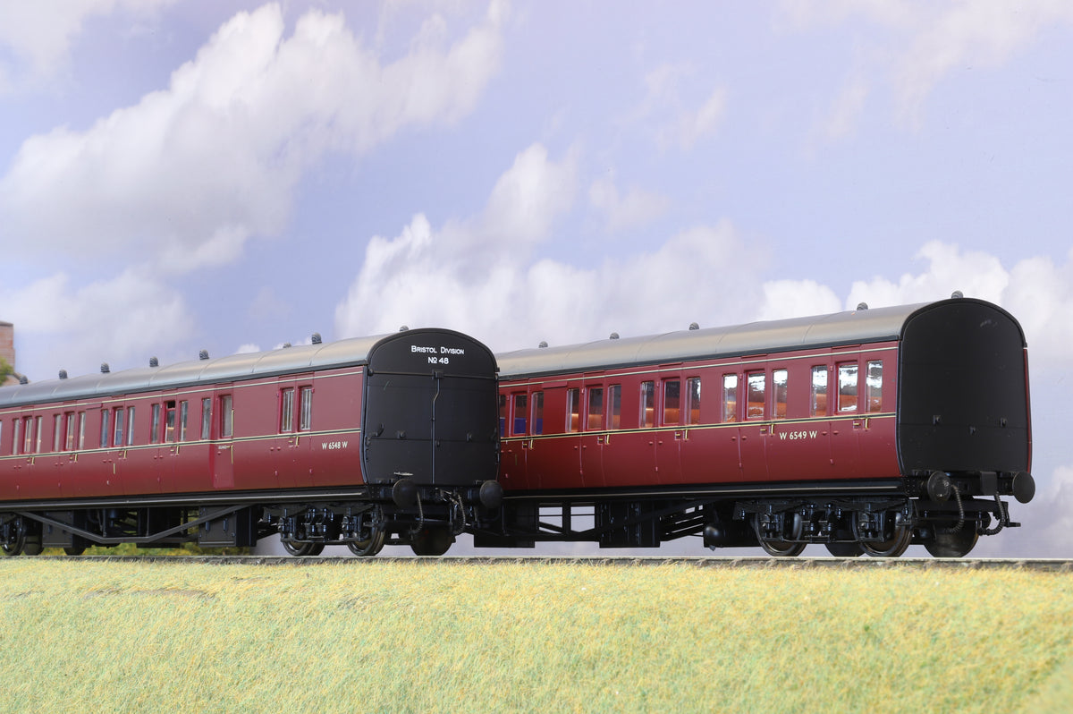 Lionheart Finescale O Gauge 2-Coach Suburban 'B' set BR Lined Maroon