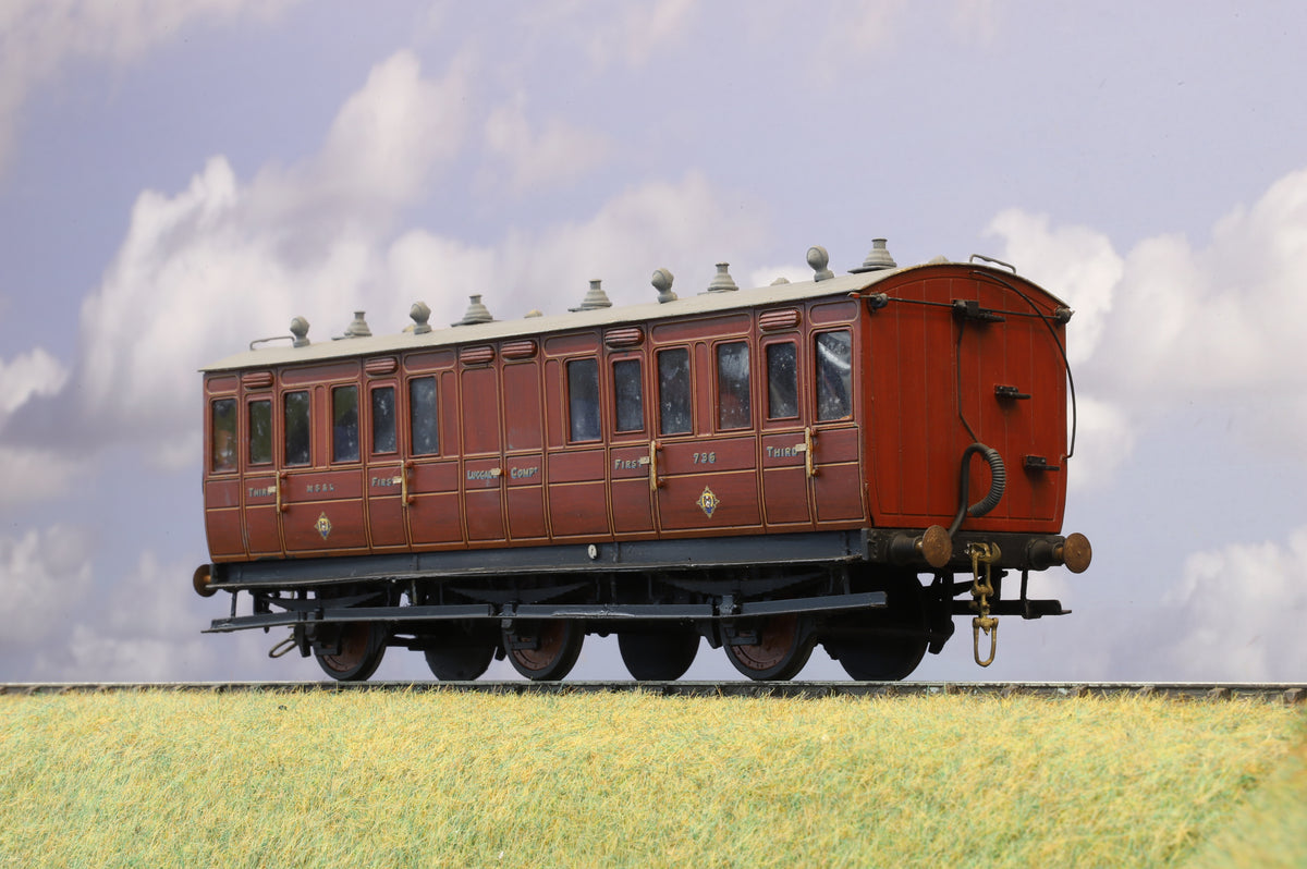 Finescale O Gauge (Kit-Built) MS&LR 6-Wheel Luggage Composite Coach (Brass Construction)