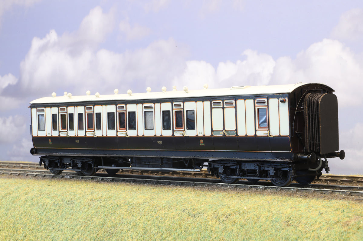 Finescale O Gauge (Kit-Built) LNWR/Caledonian West Coast Joint Stock 50ft Arc Roof Composite Brake No. 76