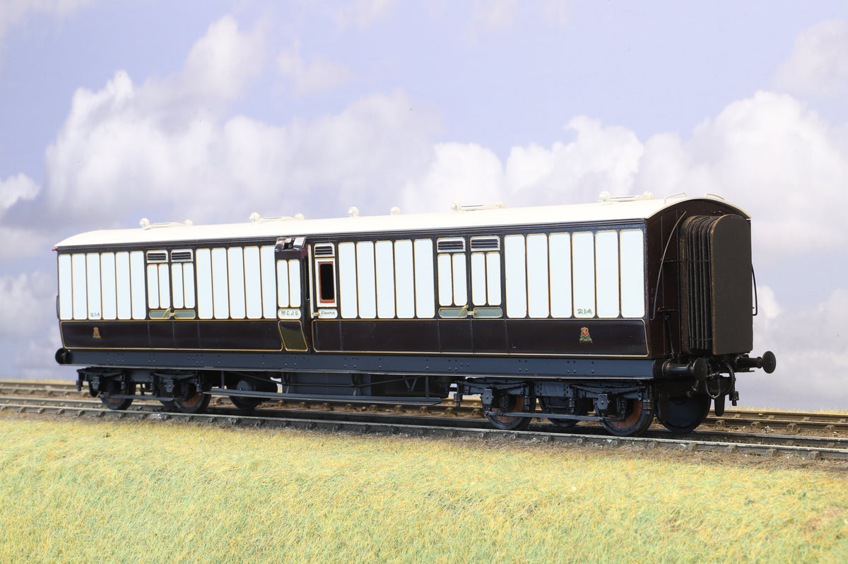 Finescale O Gauge (Kit-Built) LNWR/Caledonian West Coast Joint Stock 50ft Arc Roof Full Brake No. 214