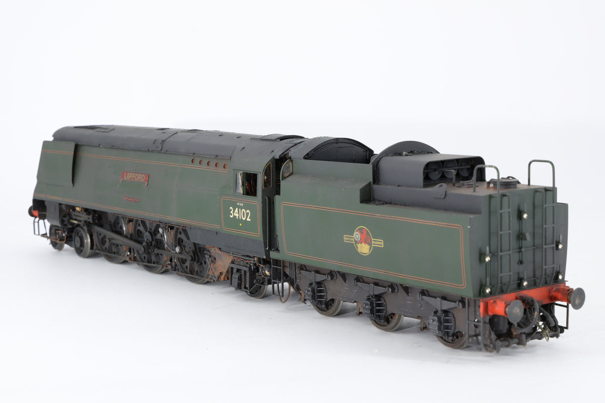 Finescale O Gauge (Kit-Built) ex-SR West Country No. 34102 'Lapford' BR Green Pro-Weathered