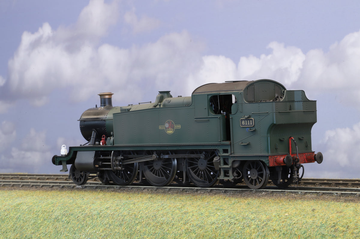 Heljan Finescale O Gauge GWR 'Large Prairie' No. 6111 BR Lined Green Pro-Weathered