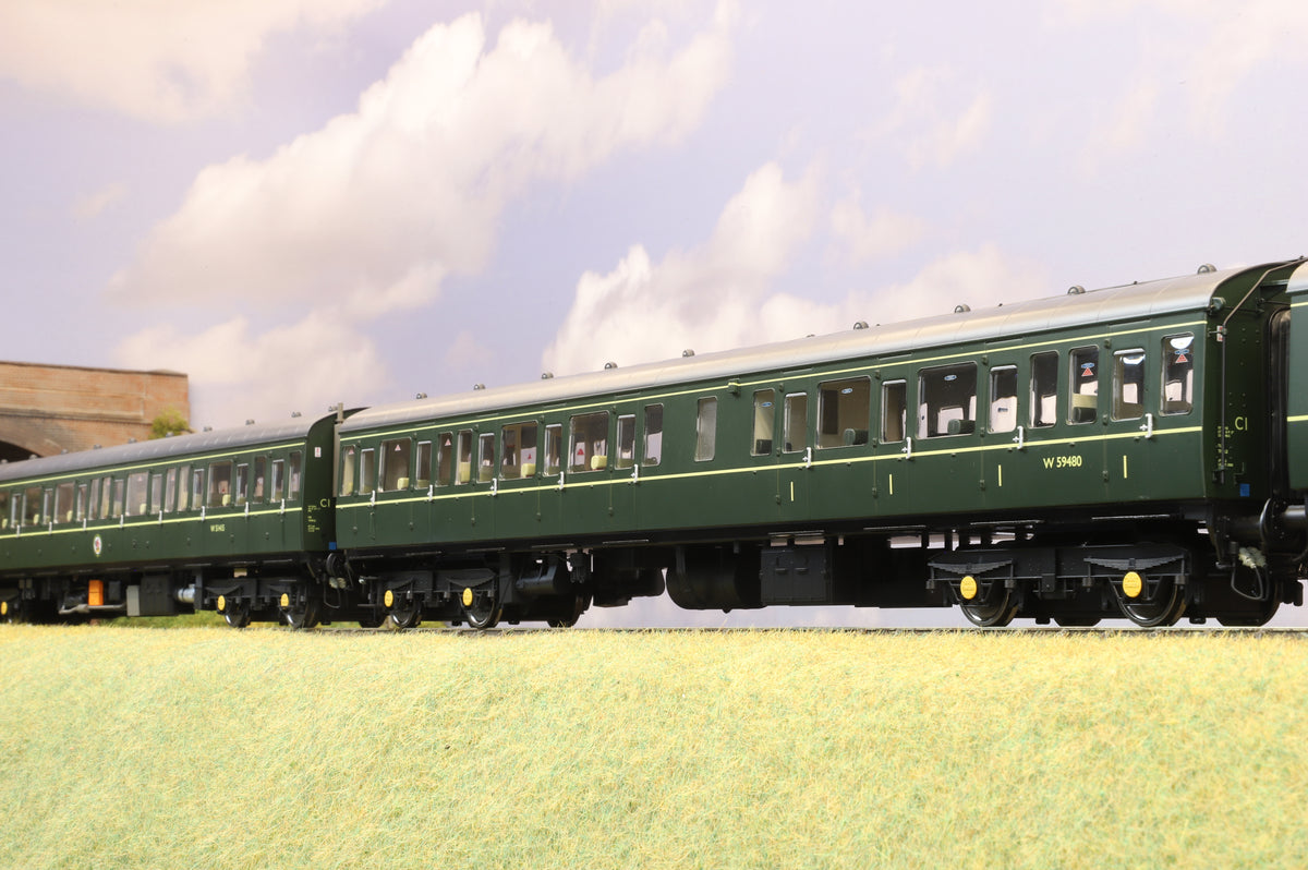 NEW Heljan Class 117 3 Car DMU BR Green with Small Yellow Panels