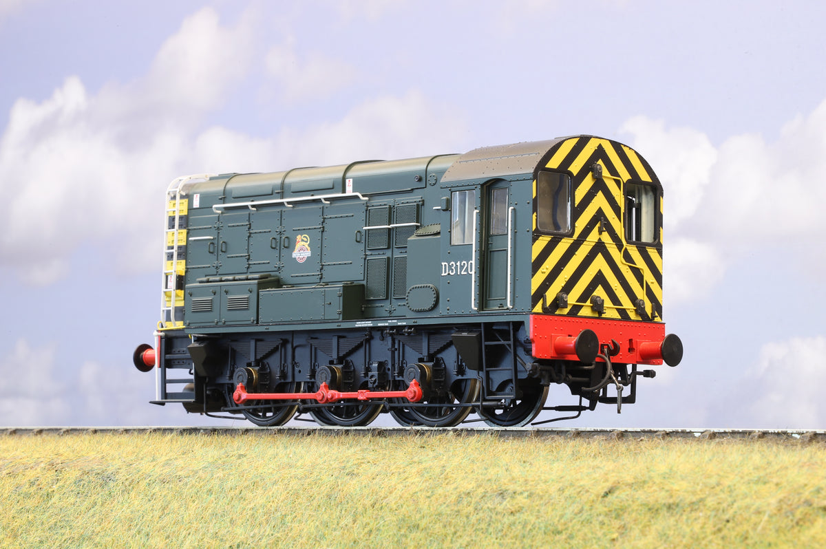 Dapol Finescale O Gauge Class 08 Shunter BR Green with Wasp Stripes No.D3120
