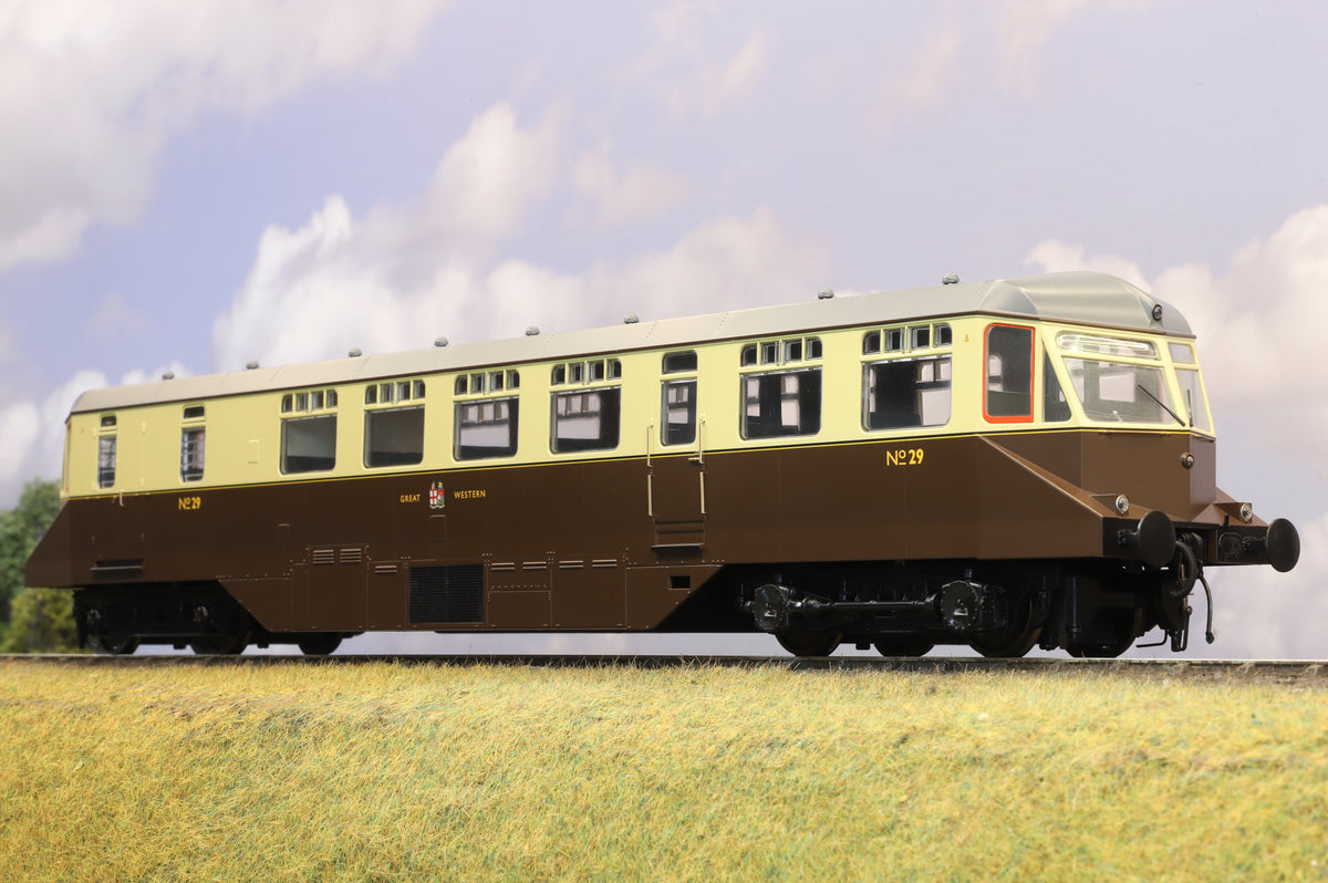 Heljan Finescale O Gauge GWR AEC Railcar No. 29 Chocolate & Cream DCC Sound