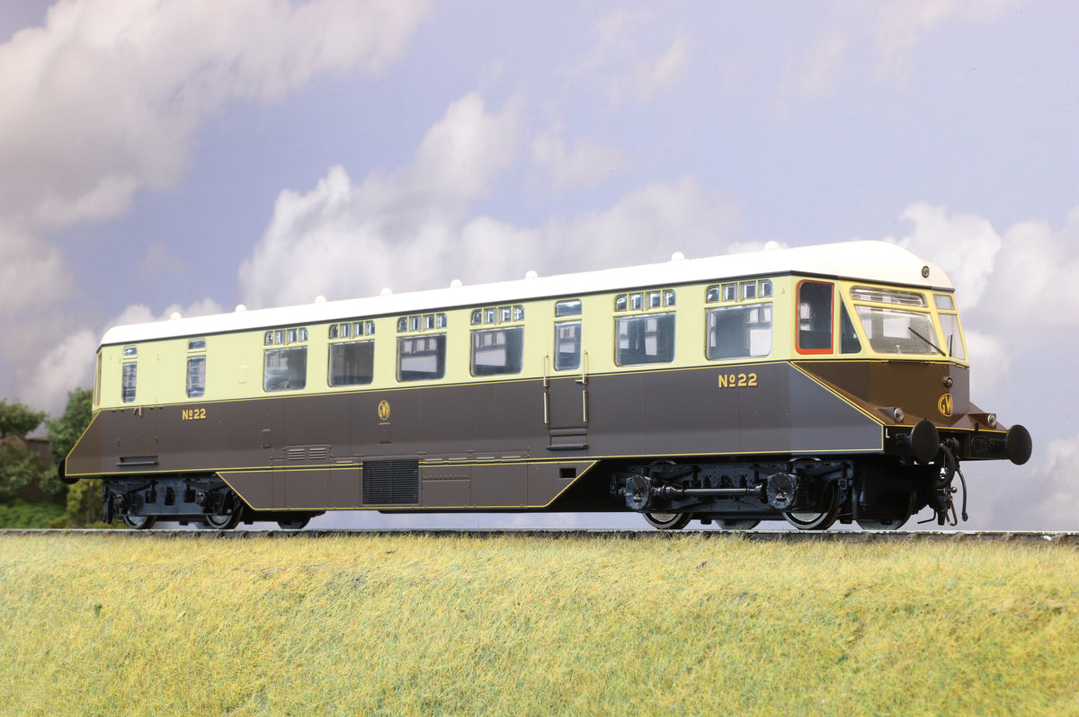 Heljan Finescale O Gauge GWR AEC Railcar No. 22 Chocolate &amp; Cream