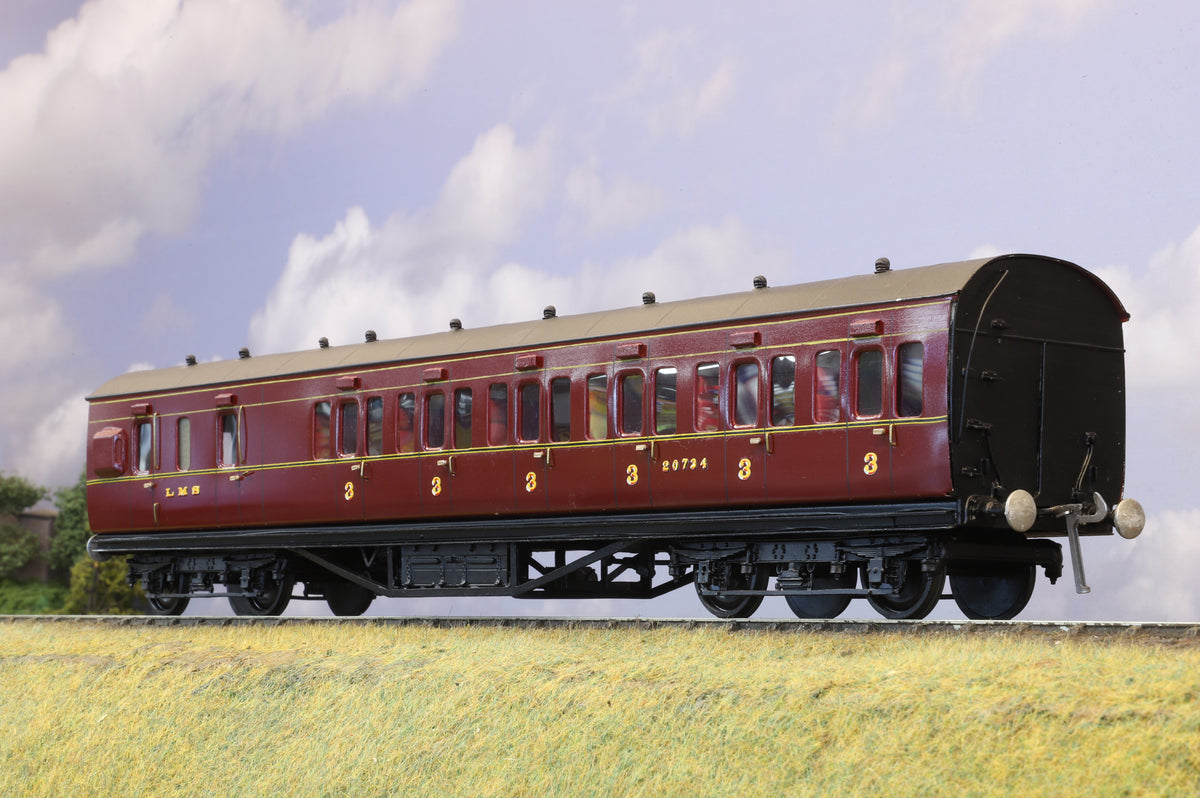 Kit-built Finescale O Gauge LMS 3rd Period 3 Suburban Brake Coach No. 20734