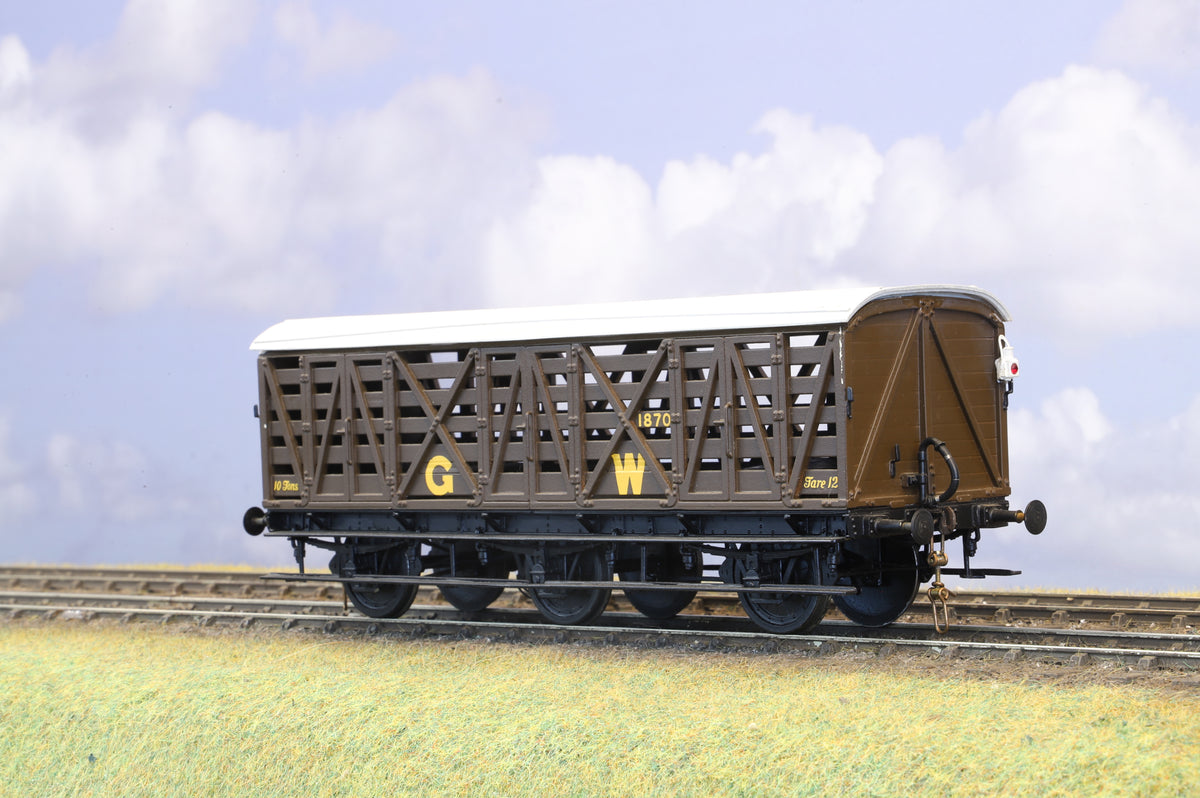 Finescale O Gauge (Kit-Built) GWR Six Wheel Low Siphon, GWR Brown