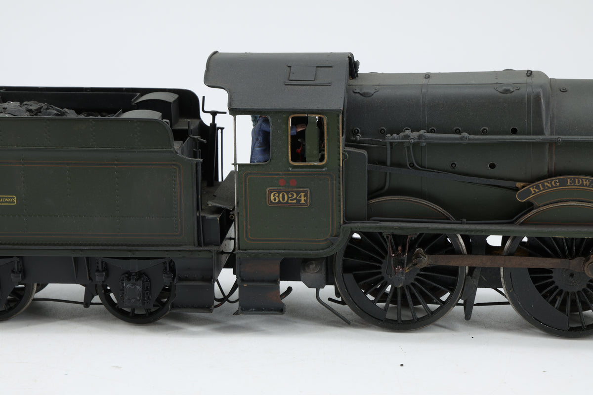Finescale O Gauge (Scratch-Built) ex-GWR 'King' No. 6024 'King Edward I' BR Green Weathered DCC Sound