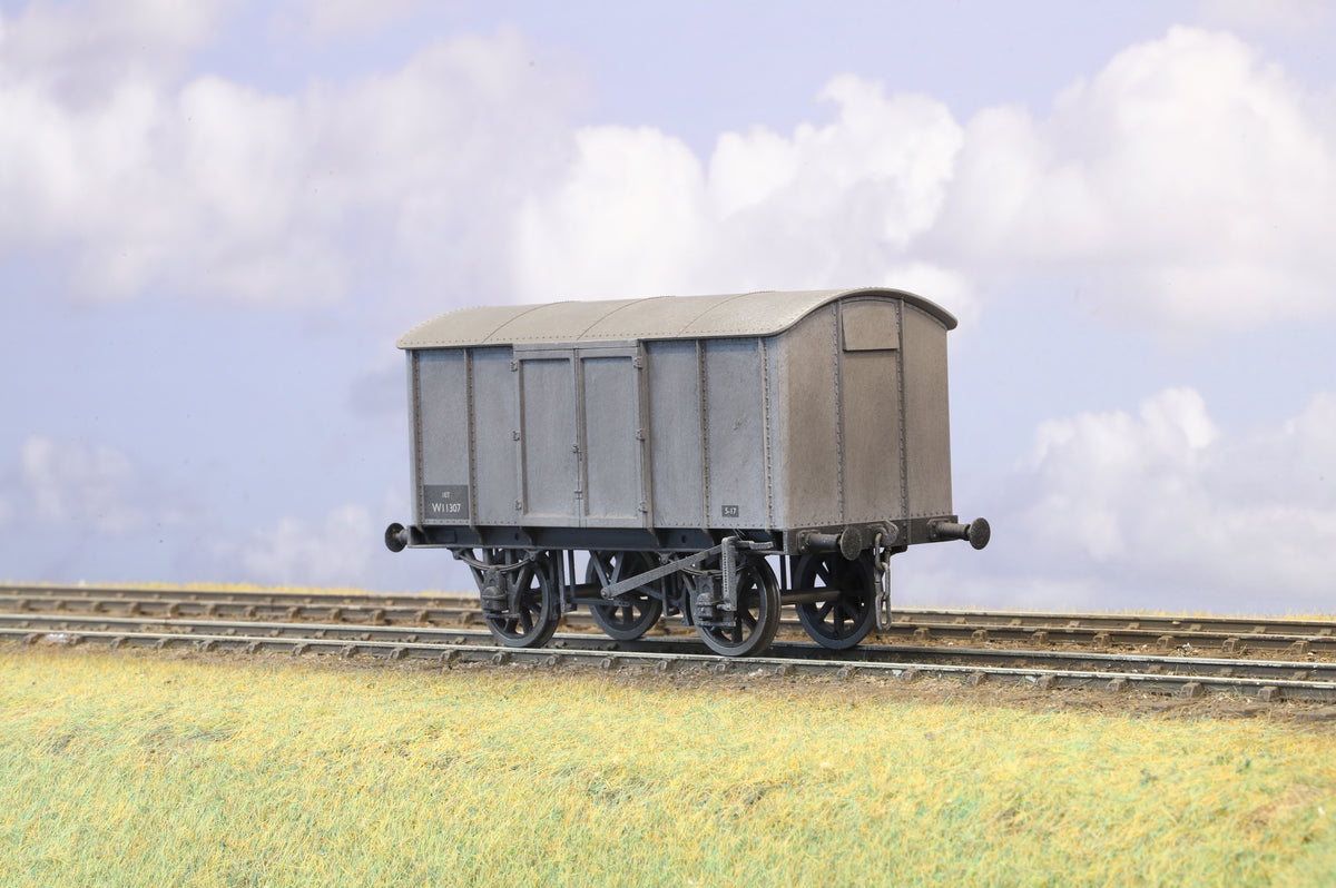Minerva Finescale O Gauge ex-GWR 10T Gunpowder Van No. W11307, BR Grey, Weathered
