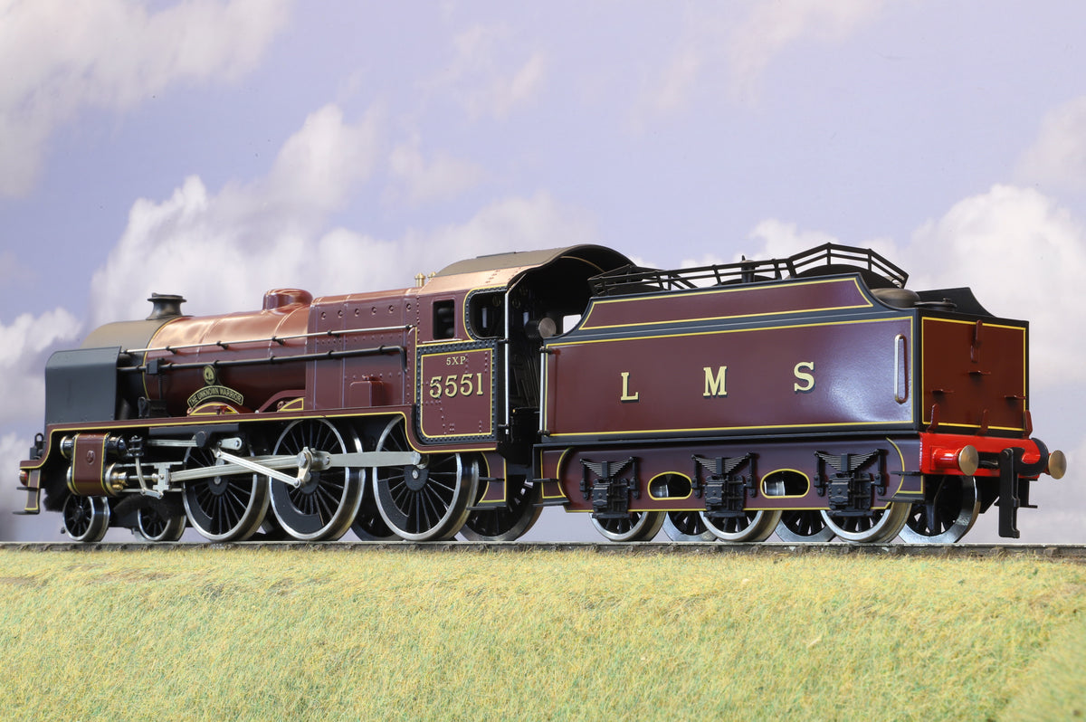 Ace Trains Coarse Scale O Gauge LMS Patriot No. 5551 'The Unknown Warrior', Crimson Lake 2/3 Rail Operation