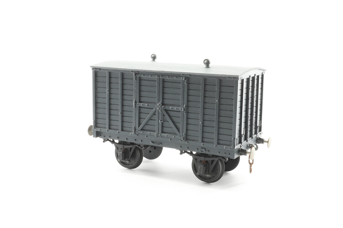 Kit Built Gauge 1 LSWR Box Van, Undecorated Dark Grey