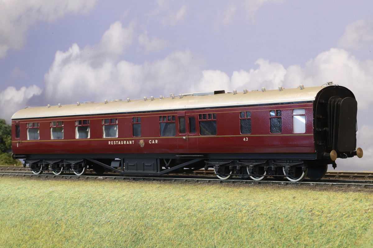 WORKSHOP Tower Models Finescale O Gauge (Kit-Built) LMS 12-Wheel Restaurant Car No. 43