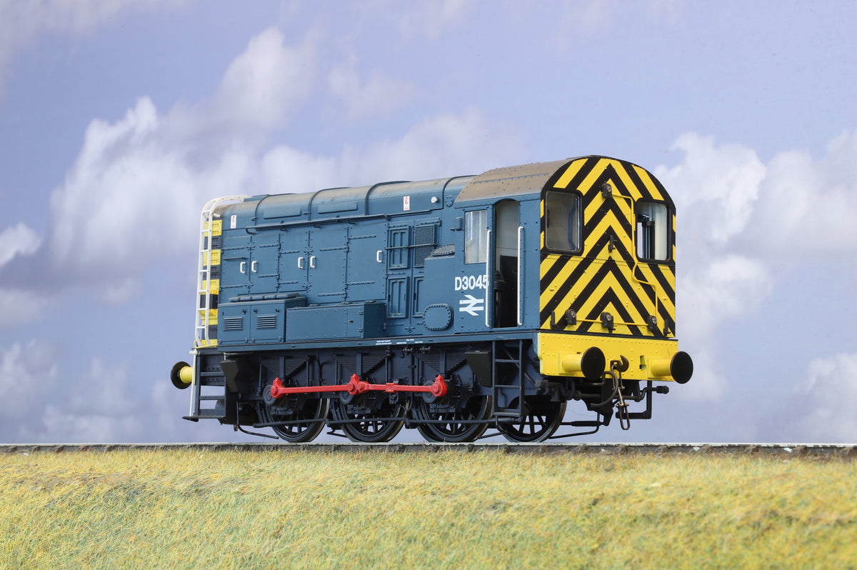 Dapol Finescale O Gauge Class 08 Shunter BR Blue (Wasp Stripes) No. D3045 DCC Sound