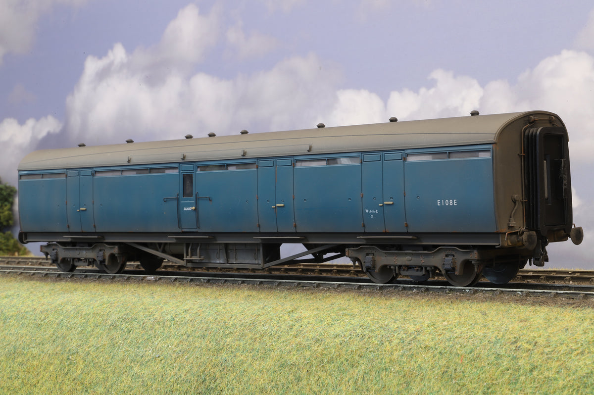 Darstaed Finescale O Gauge Thompson BG (Full Brake) Coach BR Blue No. E108E Pro-Weathered