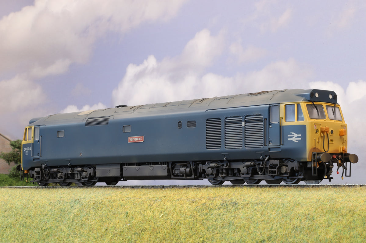Heljan Finescale O Gauge Class 50 No. 50024 &#39;Vanguard&#39; BR Blue (Weathered)