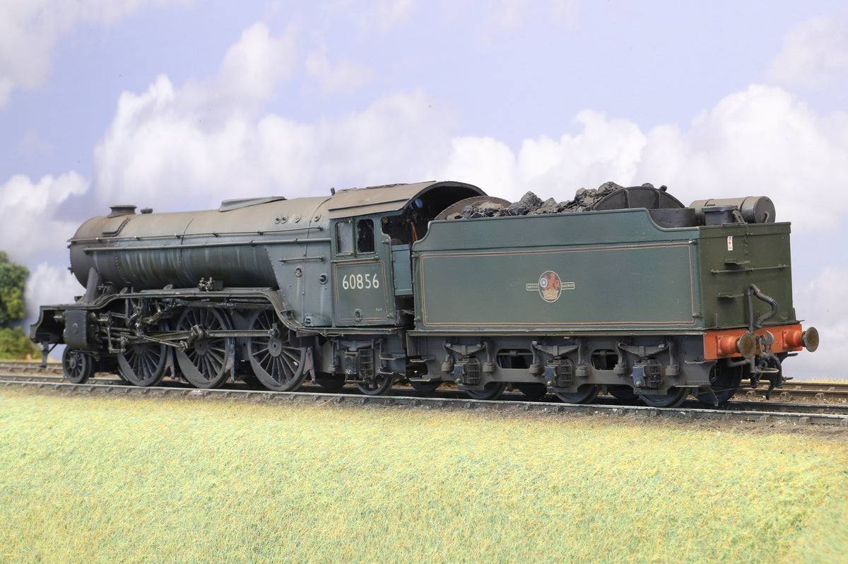 Finescale O Gauge Gresley V2 No. 60856 BR Green Late Crest Pro-Weathered