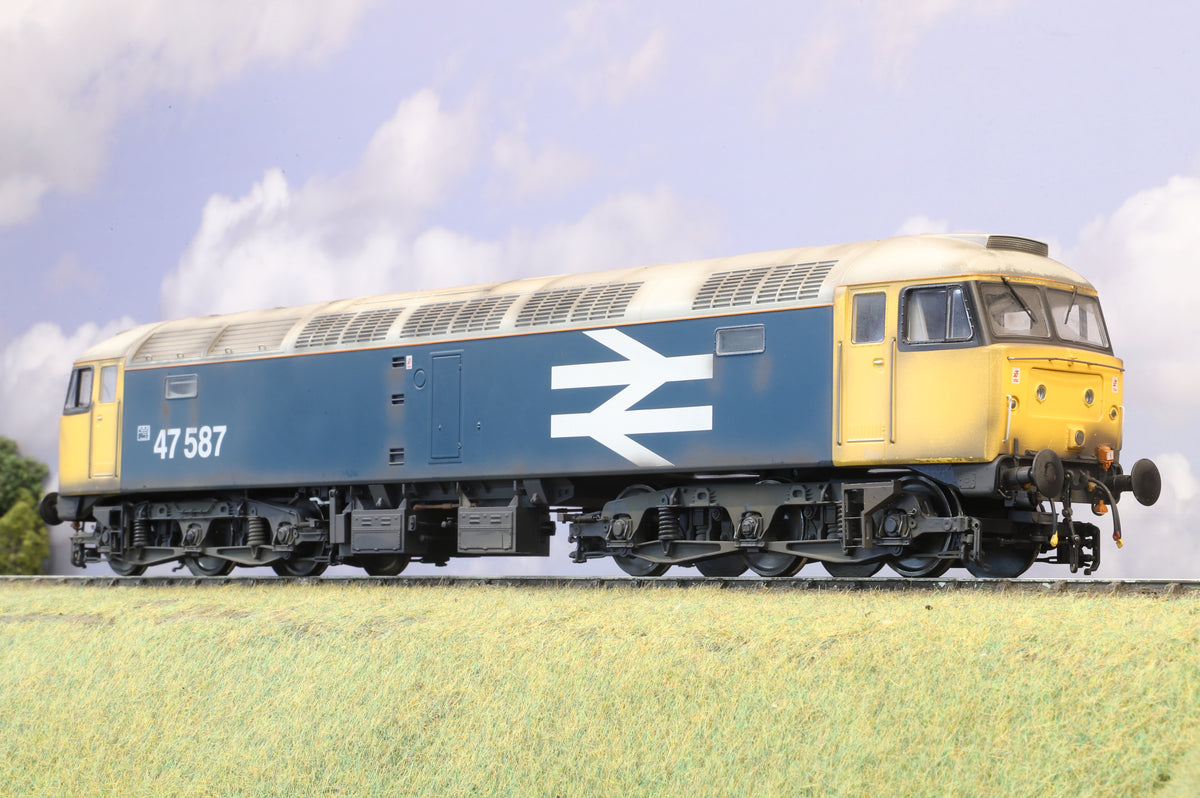 Heljan Finescale O Gauge Class 47 No.47587 BR Large Logo Blue, Weathered