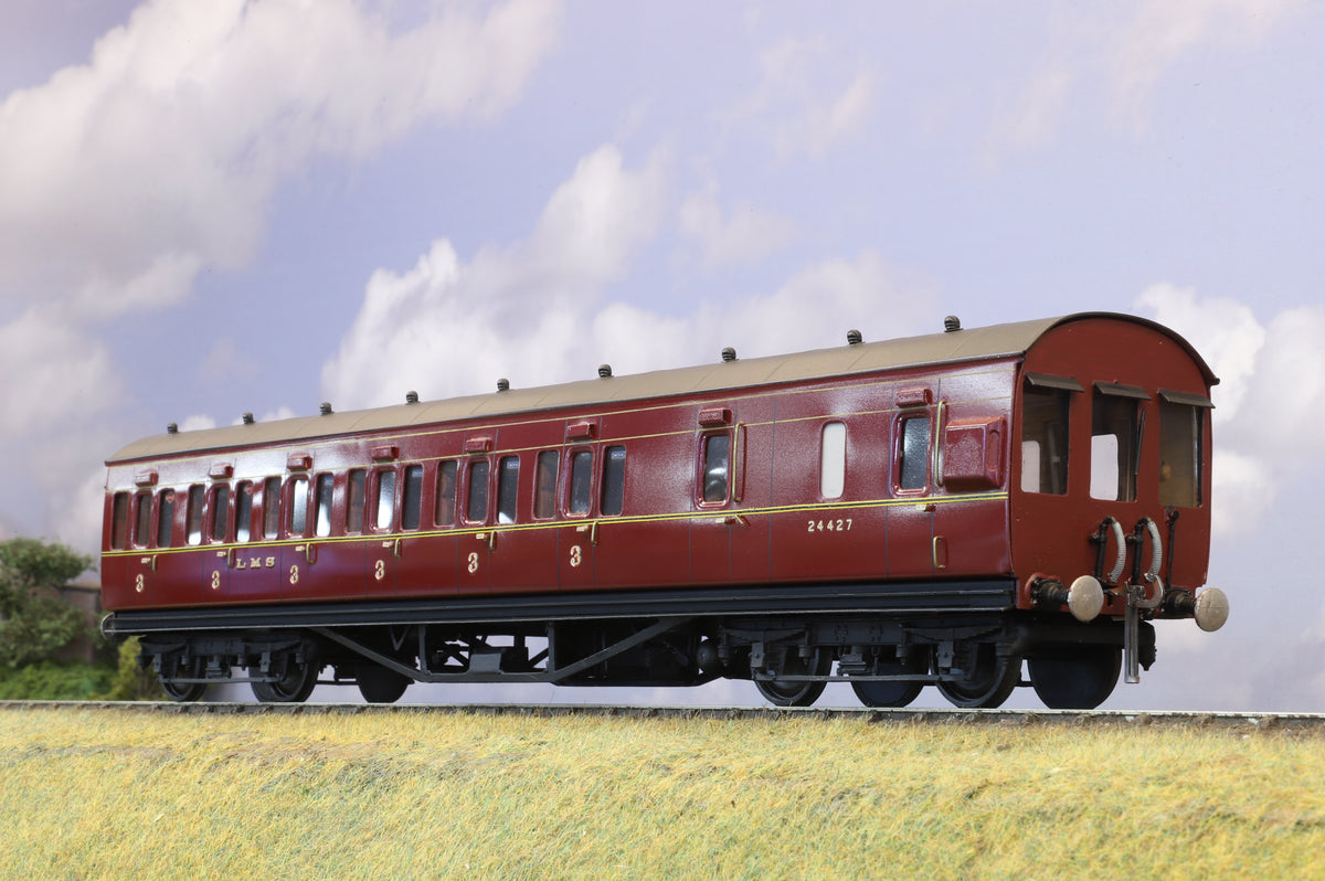 Kit-built Finescale O Gauge LMS Period 3 Suburban Brake 3rd Push-Pull Coach No. 24427
