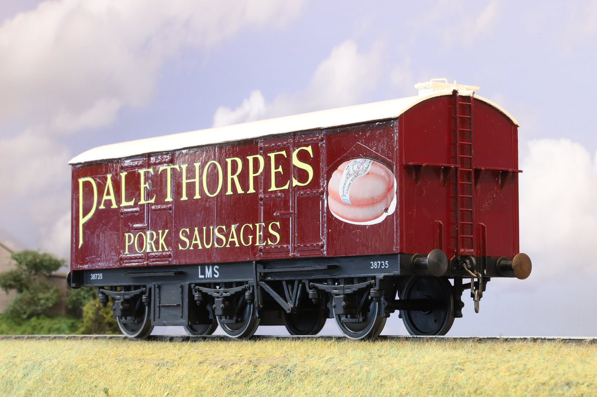 Gauge 1 (10mm) LMS 6-Wheel Insulated Van &#39;Palethorpes Pork Sausages&#39;