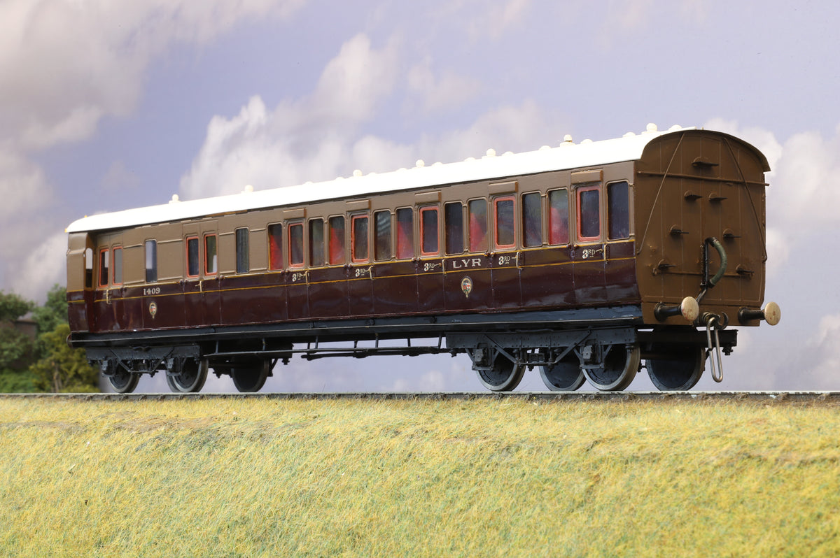 Kit-built Finescale O Gauge L&amp;YR Dia. 94 5 Compartment Brake 3rd No. 1409