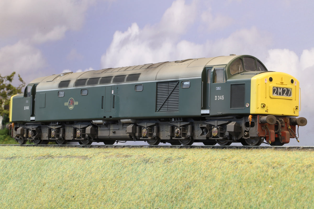 Heljan Finescale O Gauge Class 40 D345, BR Green w/ Centre Headcode & FYE (Weathered)