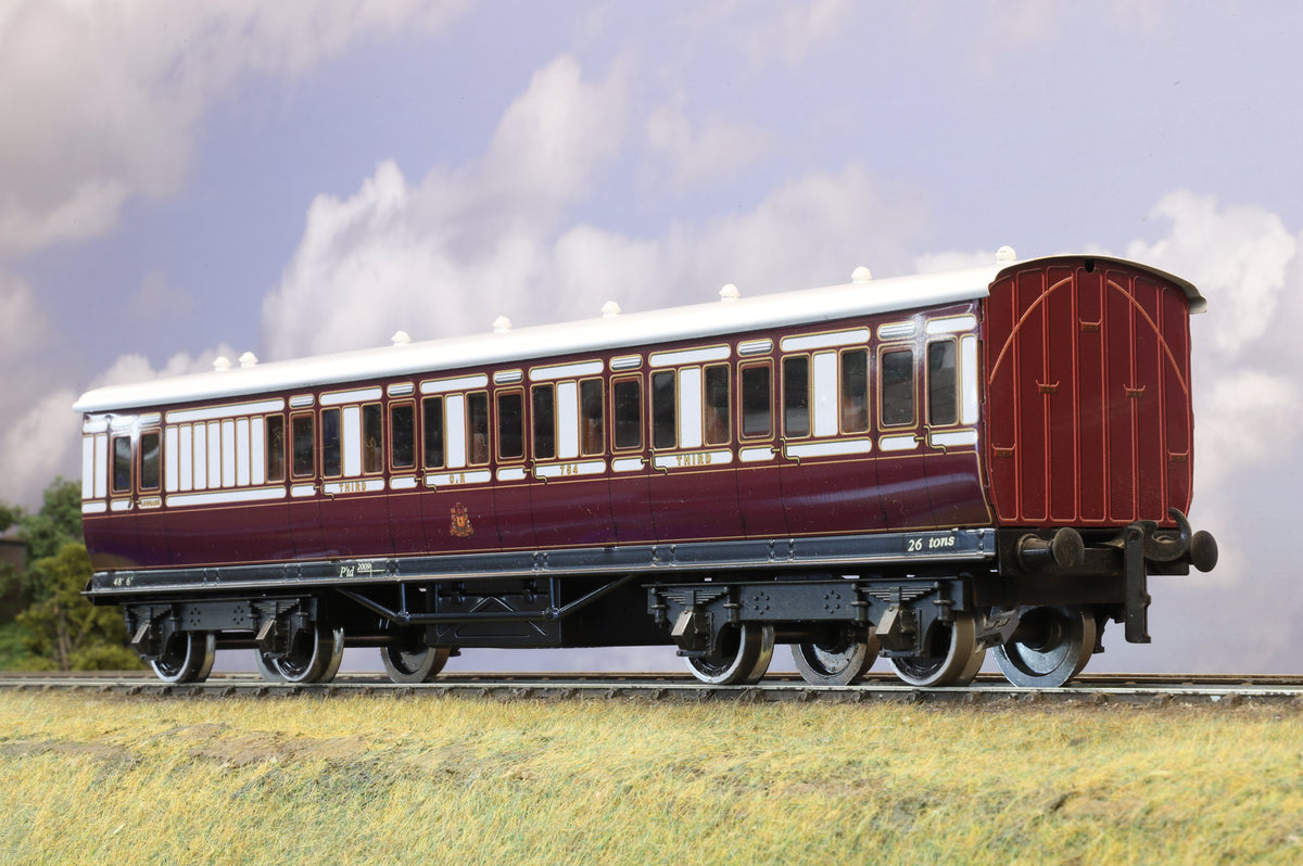 Darstaed Coarse Scale O Gauge Caledonian Railway Non Corridor Brake Coach (No Pick-Ups)