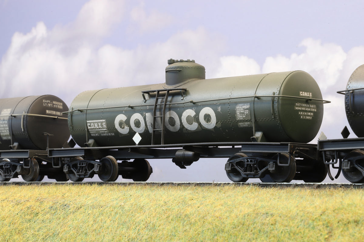 American O Scale 4 x Bogie Tankers (Metal Construction, Weathered)
