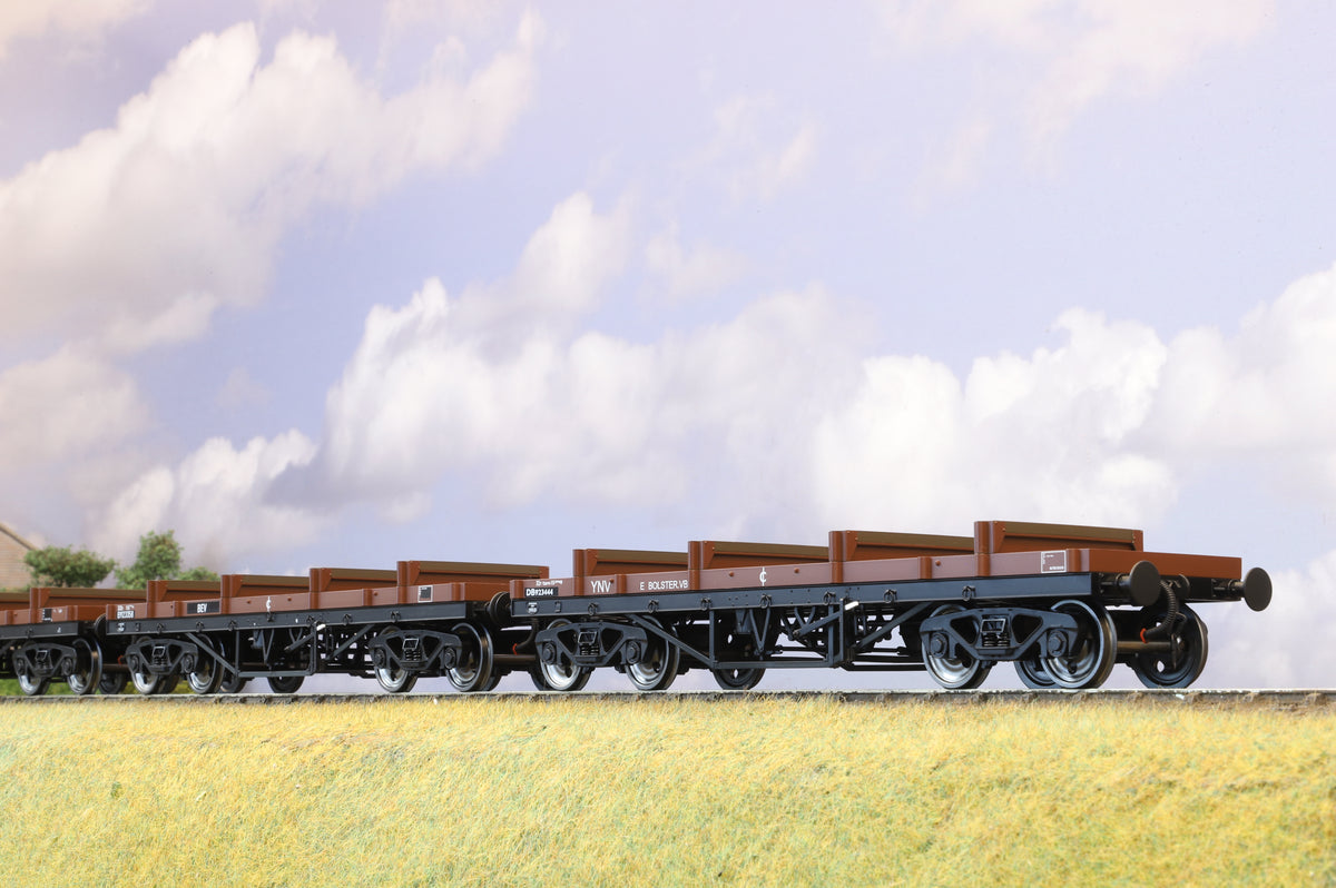 Dapol Finescale O Gauge Rake of 3 x Bogie Bolster Wagons (Bauxite)
