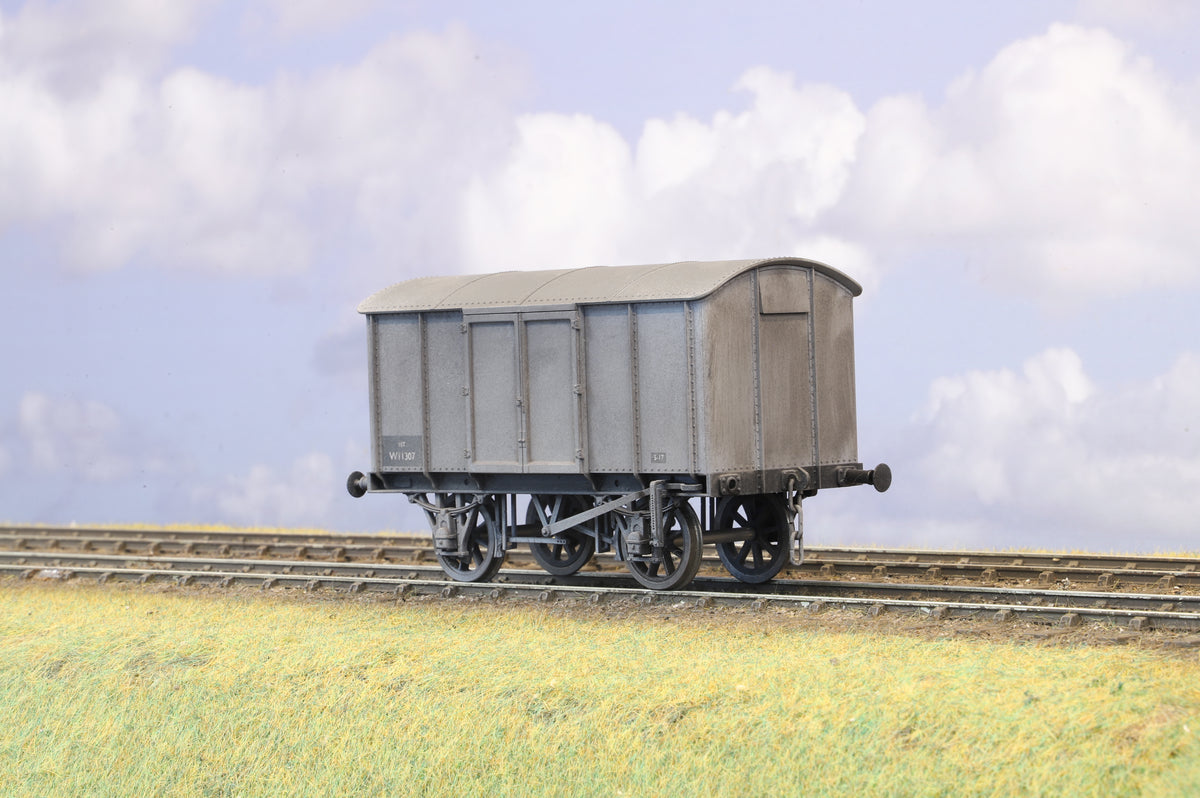 Minerva Finescale O Gauge ex-GWR 10T Gunpowder Van No. W11307, BR Grey, Weathered