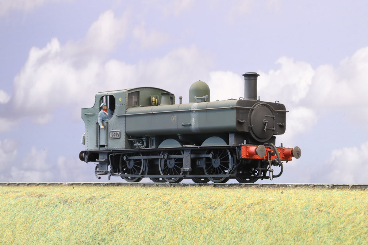 Dapol Finescale O Gauge Class 64xx Pannier No. 6417 GWR Shirtbutton Green, Weathered