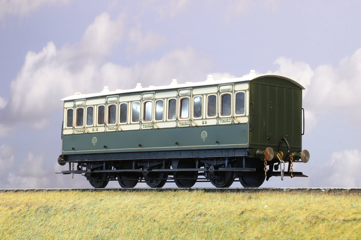 Finescale O Gauge (Kit-Built) Highland Railway 6-Wheel Compartment Third (Brass Construction)