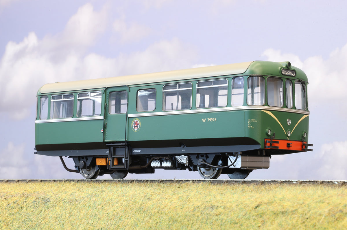 Heljan 7mm Finescale O Gauge 88901 BR Green AC Railbus &#39;W79976&#39;
