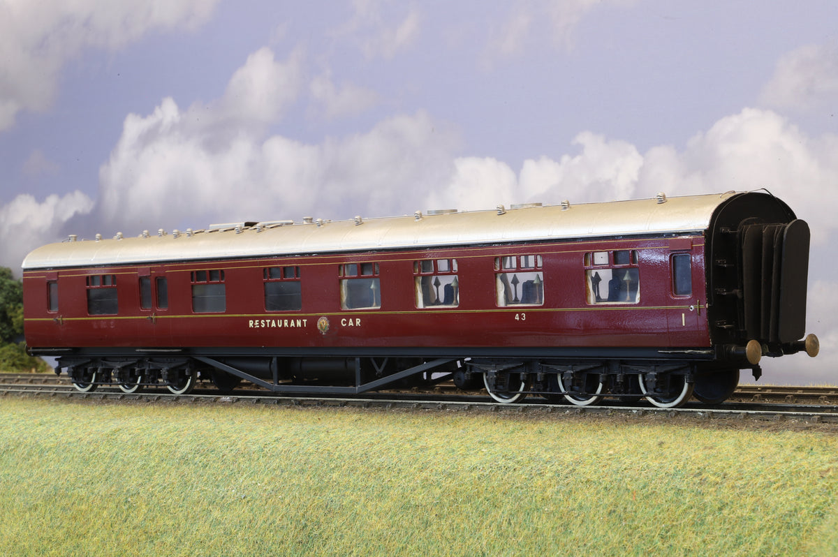 WORKSHOP Tower Models Finescale O Gauge (Kit-Built) LMS 12-Wheel Restaurant Car No. 43