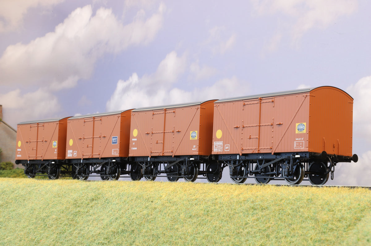 Dapol Finescale O Gauge Rake of 4 x Banana Vans