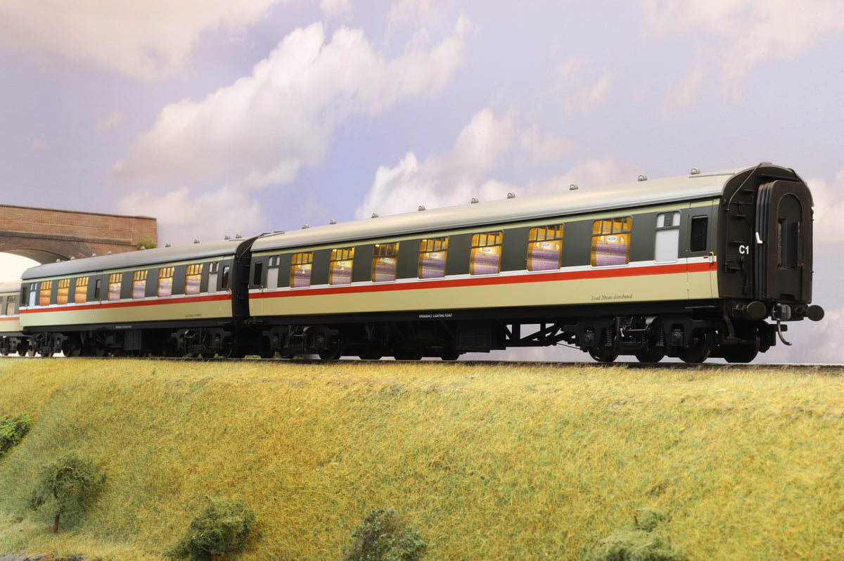 Darstaed Finescale O Gauge Pack of 4 MK1 Coaches (CK, RSO, FK, TSO) BR Intercity (Unnumbered) Commonwealth Bogies