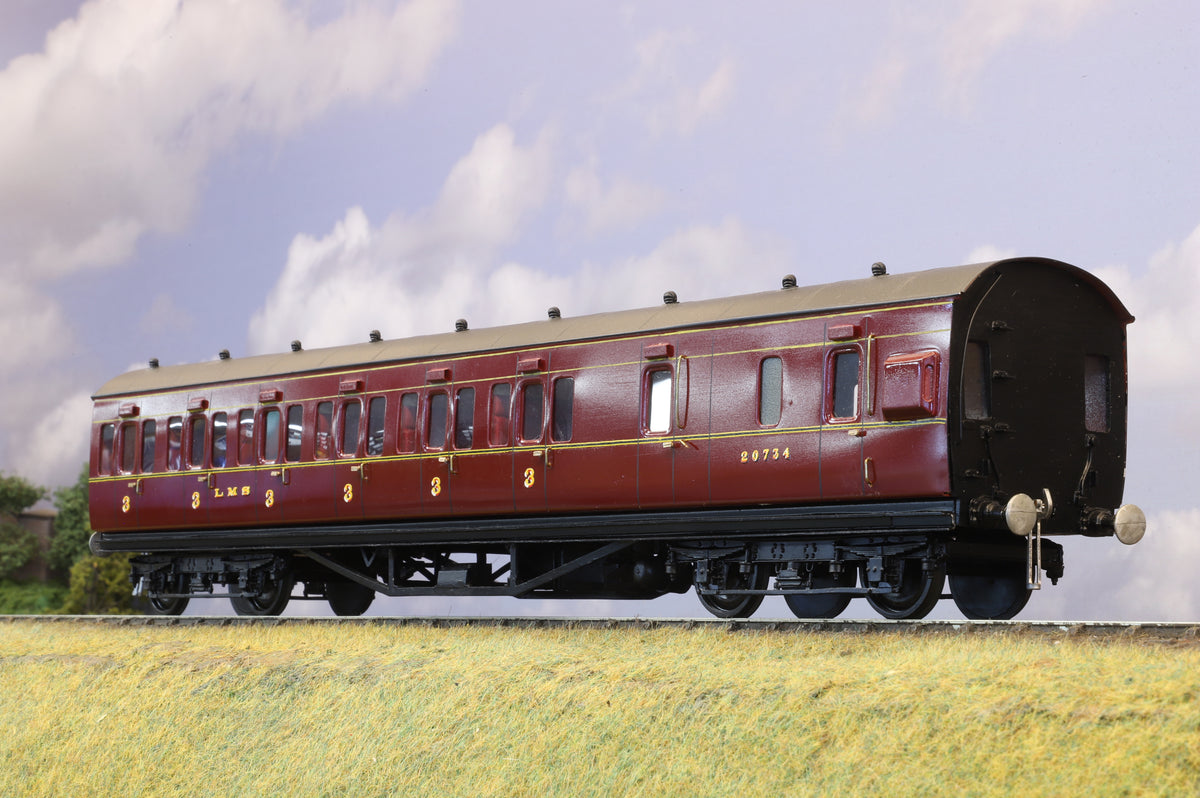 Kit-built Finescale O Gauge LMS 3rd Period 3 Suburban Brake Coach No. 20734