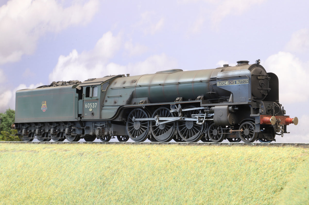 Golden Age Models Finescale O Gauge Peppercorn Class A2 No. 60537 'Batchelors Button' BR Green Early Emblem, Weathered, DCC Sound & Smoke
