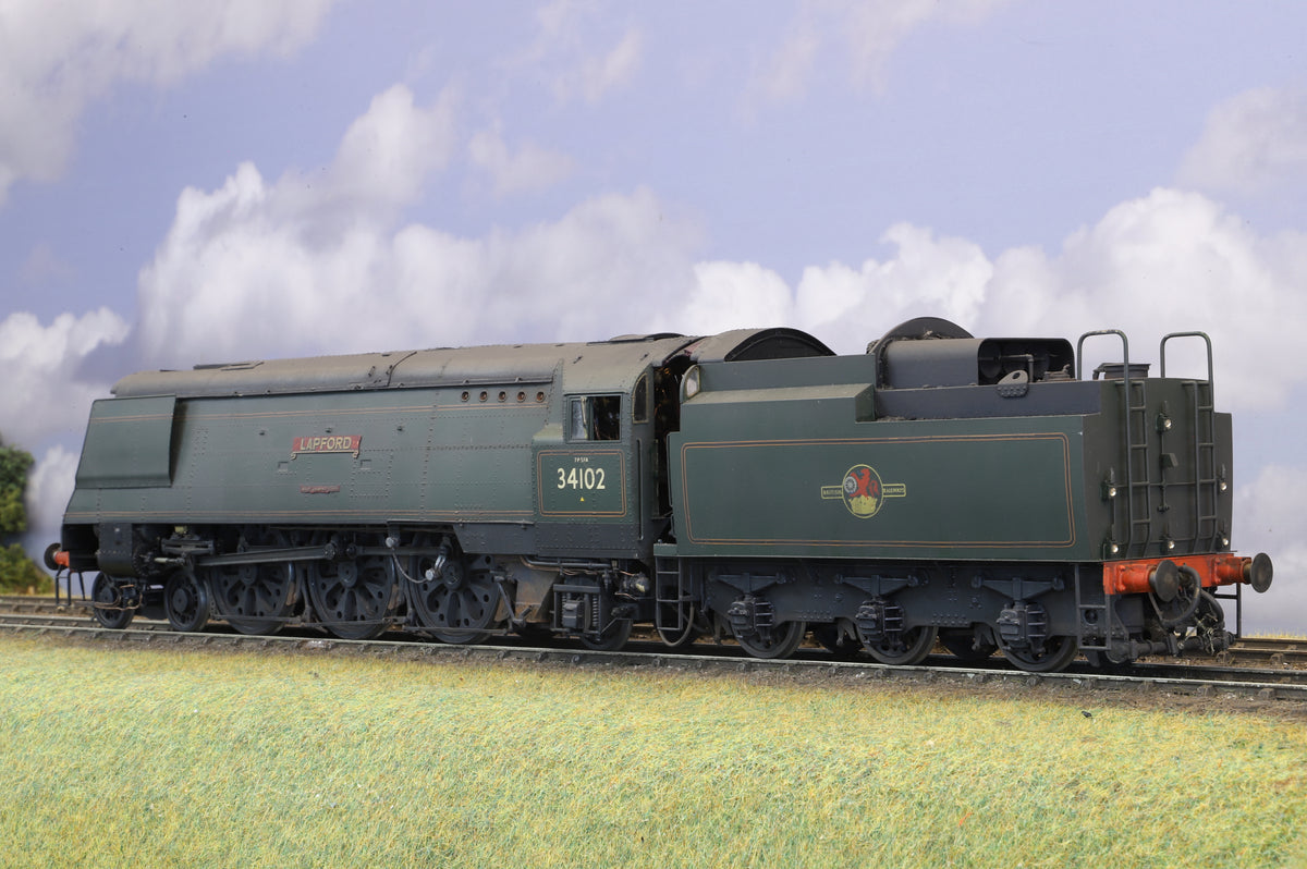 Finescale O Gauge (Kit-Built) ex-SR West Country No. 34102 'Lapford' BR Green Pro-Weathered