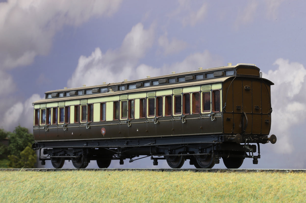 Finescale O Gauge (Kit-Built) GWR Composite First/Third Clerestory Coach No. 7059
