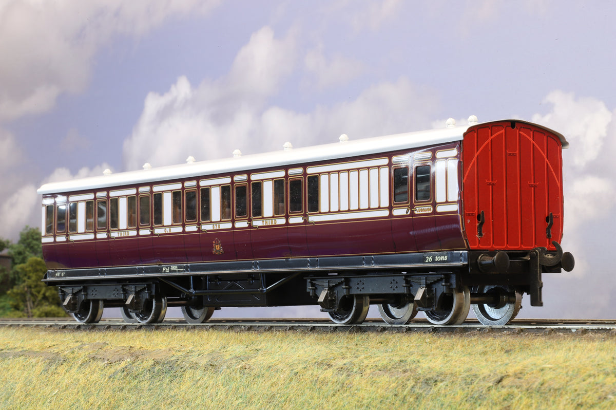 Darstaed Coarse Scale O Gauge Caledonian Railway Non Corridor Brake Coach (No Pick-Ups)
