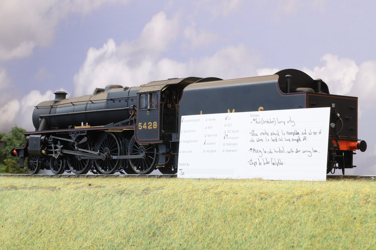 Finescale O Gauge Ellis Clark Trains E1001Z Black 5 No. 5428 'Eric Treacy', Lined LMS (1936) w/ Sans Serif Lettering (Welded Tender)