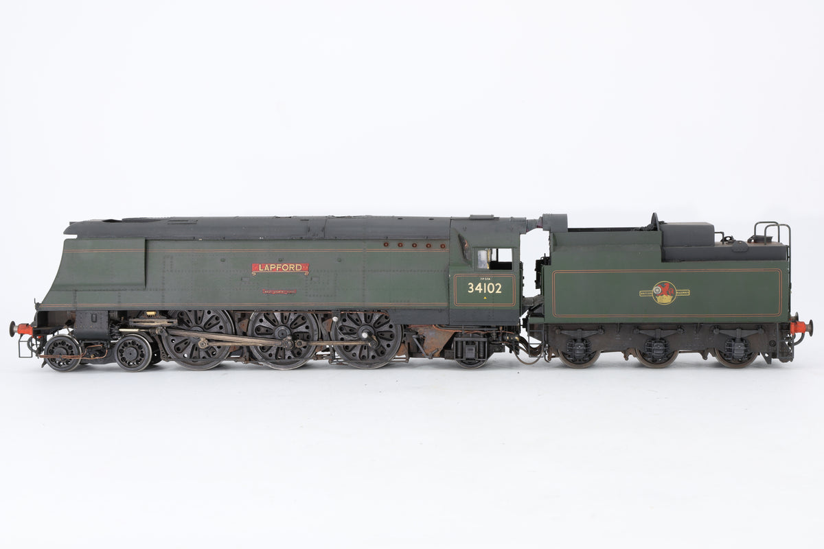 Finescale O Gauge (Kit-Built) ex-SR West Country No. 34102 'Lapford' BR Green Pro-Weathered