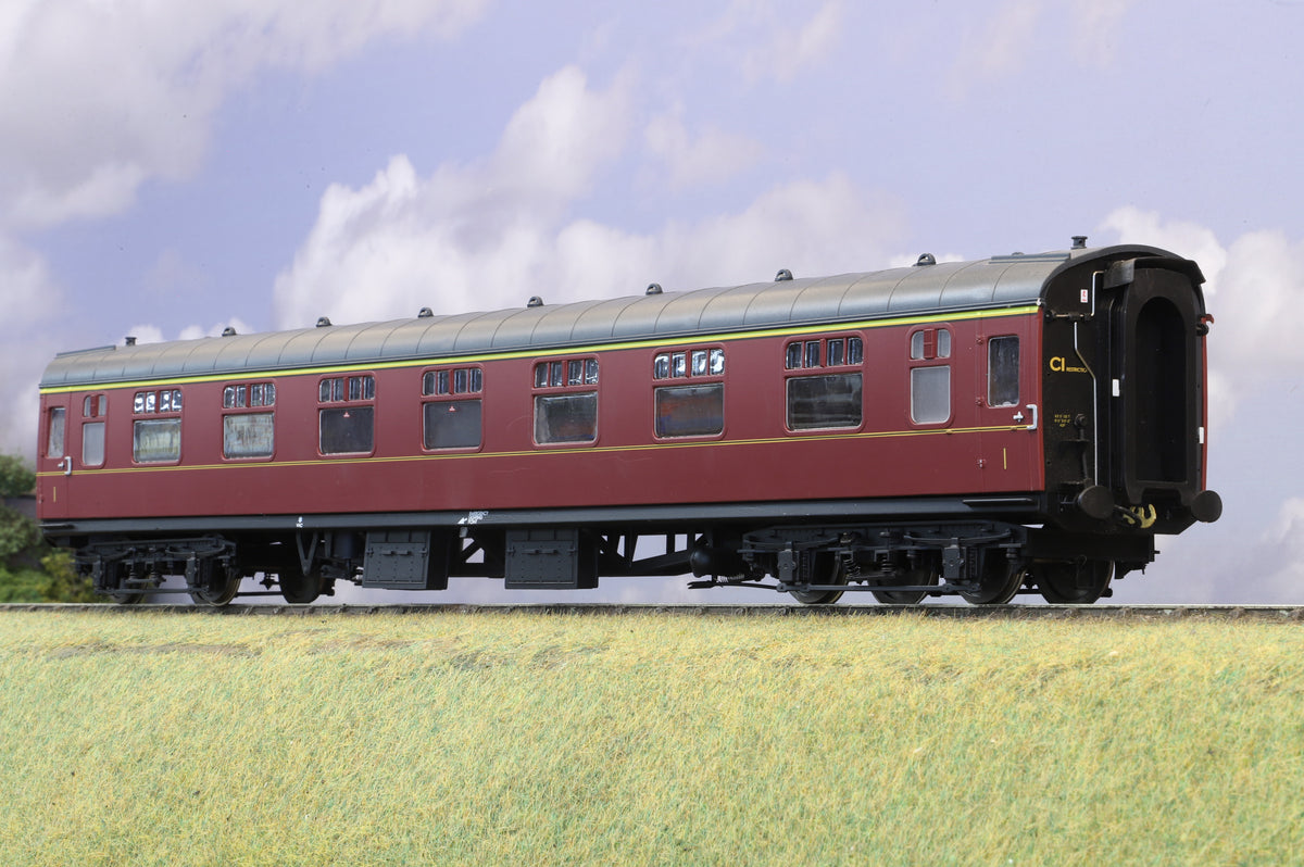 Heljan Finescale O Gauge MK1 FK Lined Maroon (Unnumbered)